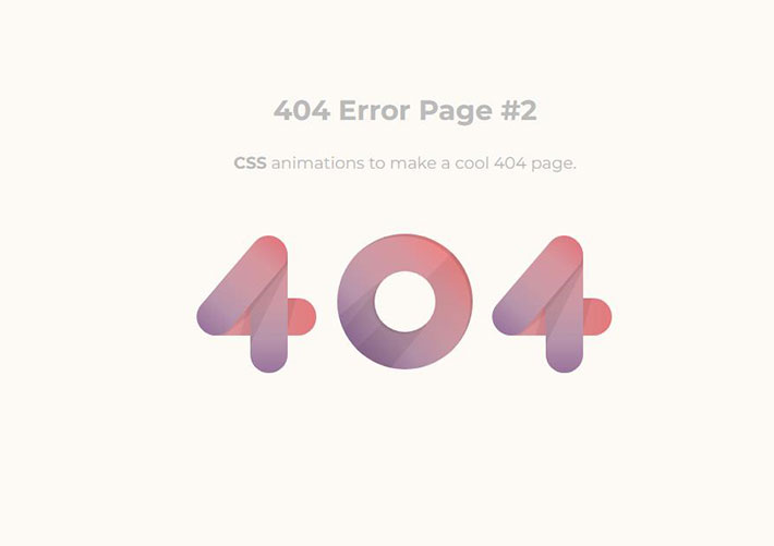 純css3網(wǎng)站訪問404錯誤頁面html源代碼