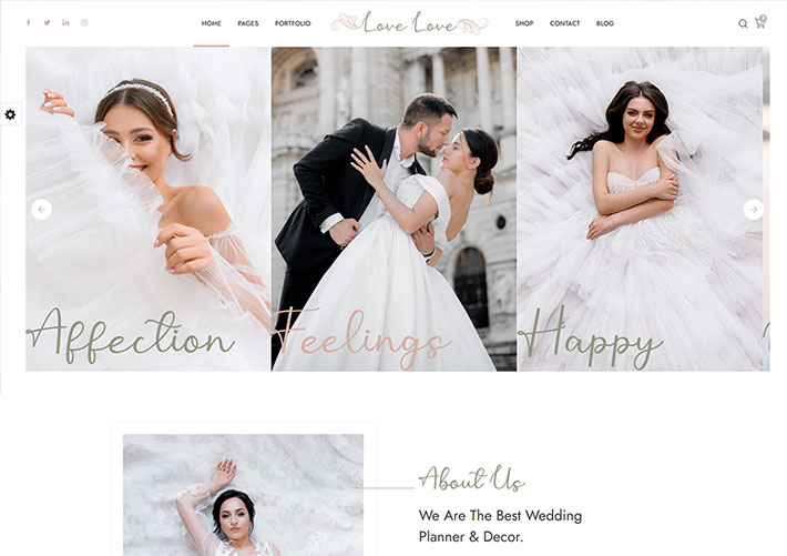 HTML5婚慶婚飾婚紗攝影服務(wù)網(wǎng)站網(wǎng)頁模板