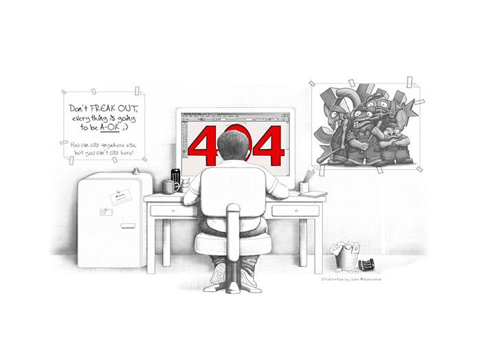 創意設計師程序員404錯誤頁面源碼模板下載