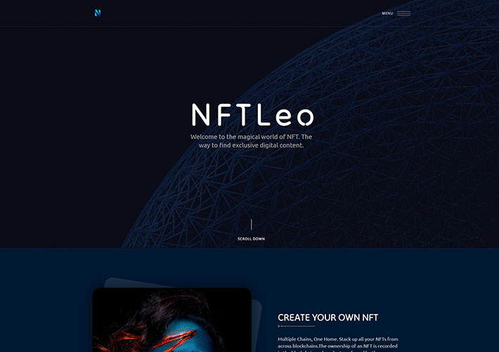NFT現代藝術科技公司網站網頁HTML源碼模板下載