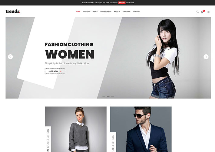響應式品牌服裝服飾在線商城網站bootstrap網站模板