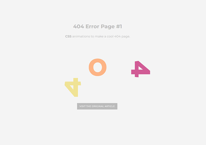 css繪制的創意404錯誤頁面網頁HTML源碼模板