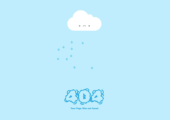 404網頁界面設計雨天404錯誤頁面HTML模板