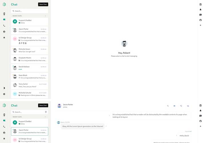 響應(yīng)式聊天軟件在線聊天溝通界面網(wǎng)頁HTML5模板