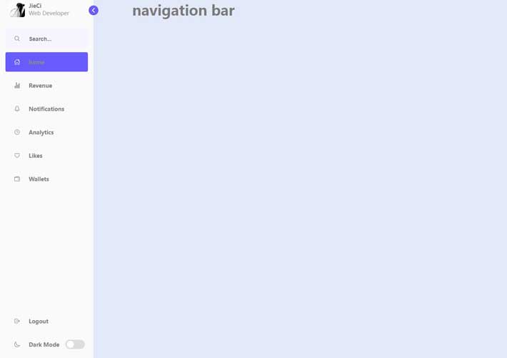 HTML CSS 伸縮側邊欄代碼側邊欄網站導航網頁素材