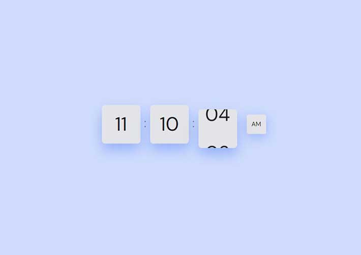 JavaScript彈性動態時間特效彈性動態時間特效代碼